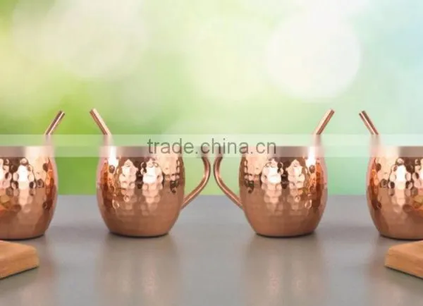 Copper MOSCOW MULE MUGS With Straw & Shot Glass Indian MANUFACTURER photo-6
