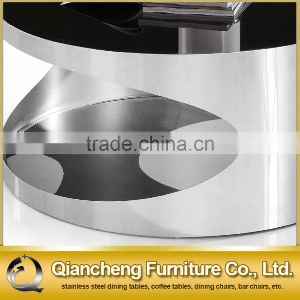 Round Glass Tea Table Coffee Table Design photo-2