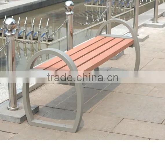 Wholesales Cast Aluminum Wooden Bench Without Backrest photo-5