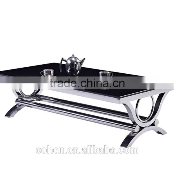 Foshan Shunde Furniture Factory Price Stainless Steel Marble Top Tea Coffee Table photo-2