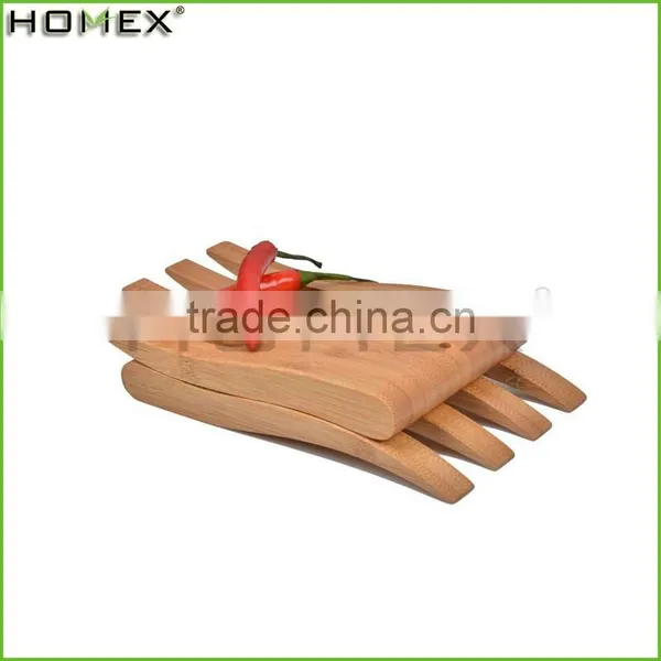 Square Bamboo Wooden Salad Hands photo-2