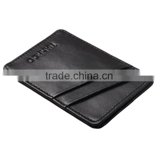 Slim Leather 6-slot Credit Card Holder Card Sleeve Wallet for Business photo-4