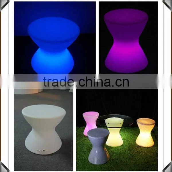 Wholesale Modern Fashion Commerica RGB Full 16 Color Change Plastic Swivel LED Bar Stool With Backrest photo-6