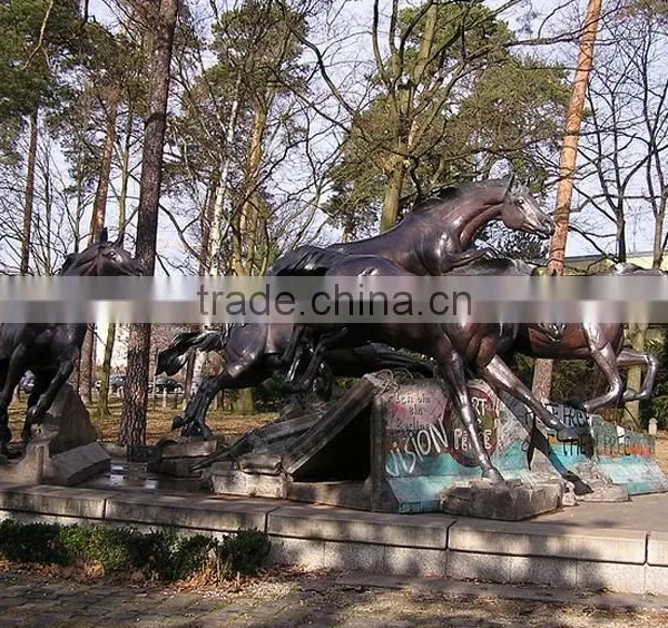 Animal Metal Bronze Garden Life Size Bronze Running Horse Sculpture photo-2