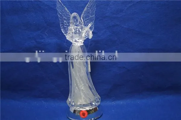 2016 Newest Design Acrylic Angel With LED Changing Color and Christmas Music photo-6