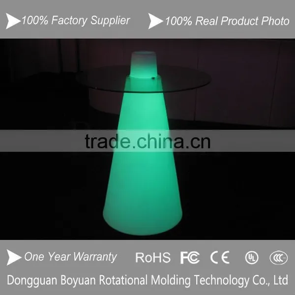 2015 High Tall With Glass New Design Glowing Furniture High Led Bar Table photo-4