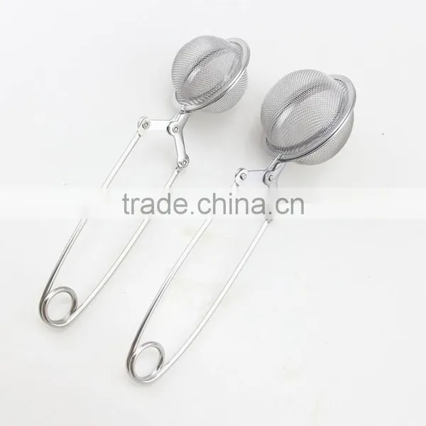 2-Size Stainless Steel Tea Tools Snap Mesh Tea Ball Infuser Strainer photo-4