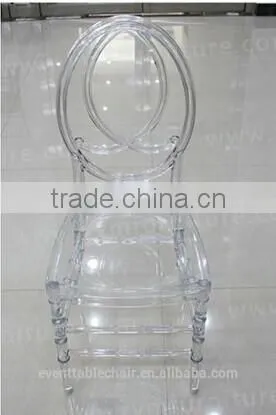 Wholesale Crystal Transparent Resin Napoleon Chair With Soft Cushion photo-2