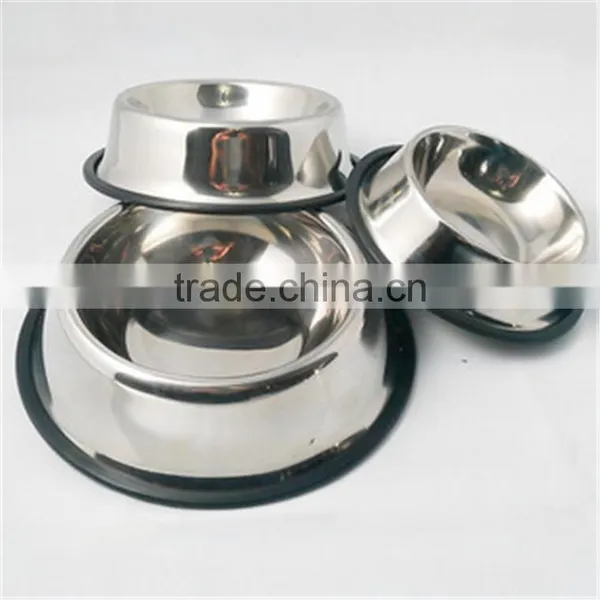 Homeuse Rubber Ring Travel Stainless Steel Dog Bowl photo-6