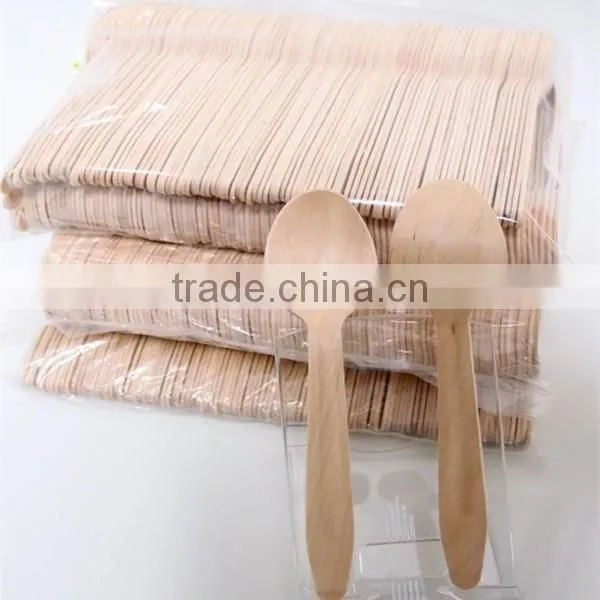 Disposable Cheap Small Wooden Ice Cream Spoon Mini Wooden Spoon photo-5