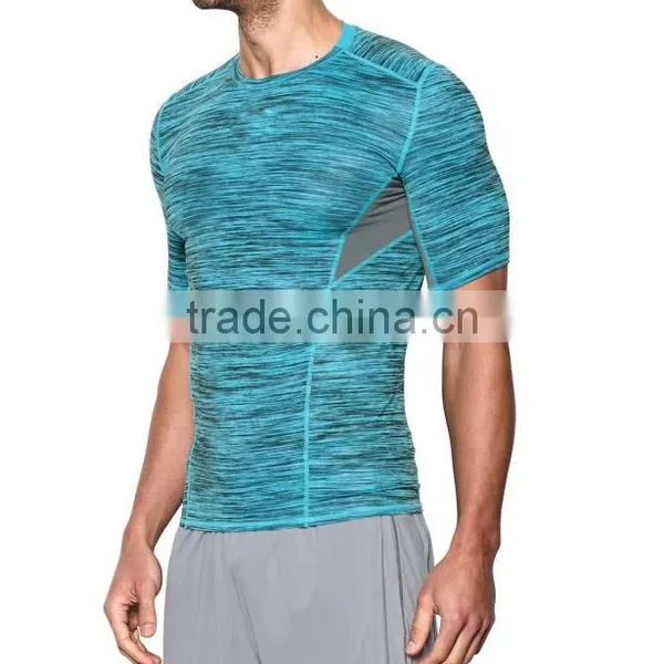 China Factoty Wholesale Made Plain Gym Sports Wear O-neck Custom T Shirt photo-2
