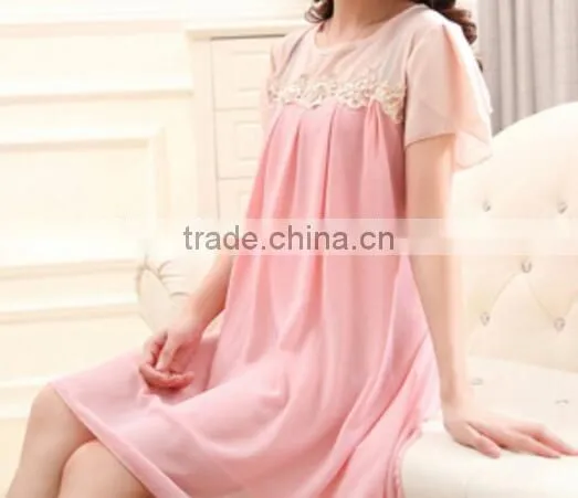Best-selling 100% Cotton Wholesale Long Chiffon Maternity Dress photo-4