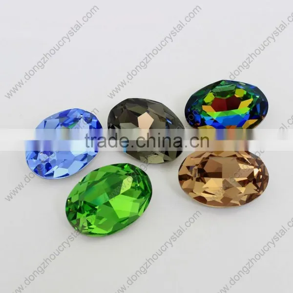 Factory Wholesale Prices Lead Free Point Back Oval Crystal Fancy Loose Stone Beads photo-2