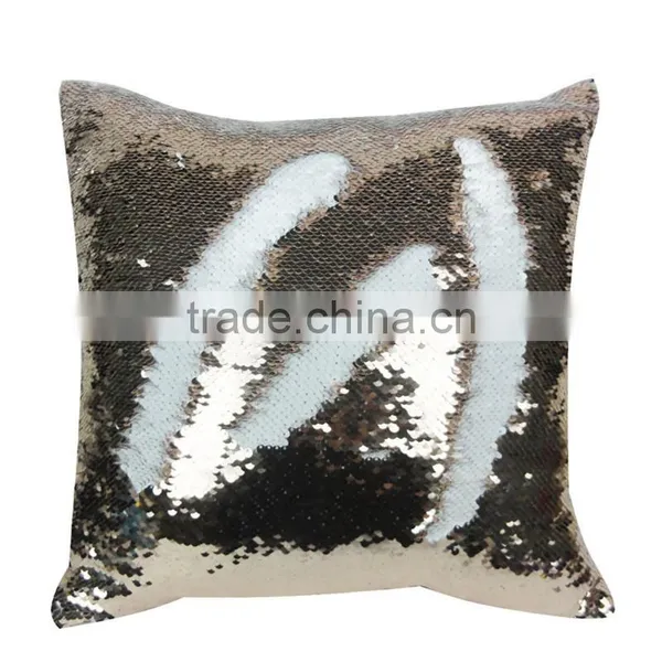 Stock Cheaper New Design Cushion Cover Whoelsale Sequins Mermaid Pillow Covers photo-2