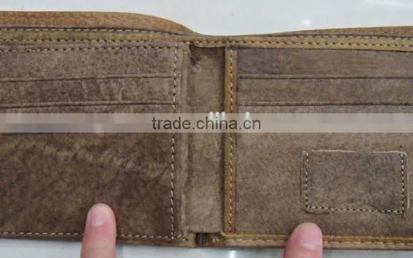 Fashion China Supplier Men Genuine Leather Button Stylish Wallet photo-5