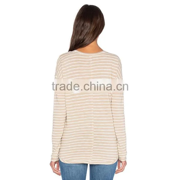 Wholesale Korean Fashion Stripe 100 Combed Cotton Cheap t Shirts photo-3