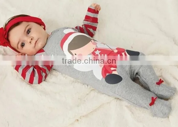 New Arrival Wholesale Baby Clothes Infant Boys and Girls Cotton Rompers Christmas Jumpsuits photo-2
