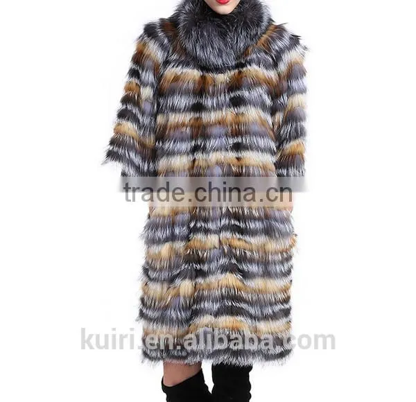 PC-257 Brand Elegant Style Women Winter Coat Real Fox Fur Coat photo-2