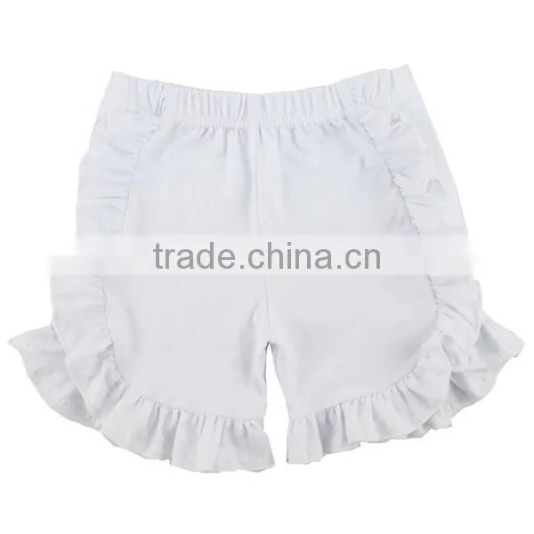 Best-selling Boutique Baby Clothing Infant&toddler Clothes Baby Icing Ruffle Solid Blank Infant Baby Shorts photo-5