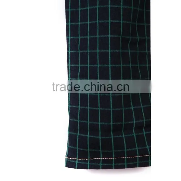 Fashion Green Small Plaid Lovely Kitten Printing Kids Pants Cute Design Boys Summer Hot Pants photo-5