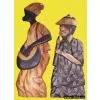 Drummer And Flute Player, Wood Carvings