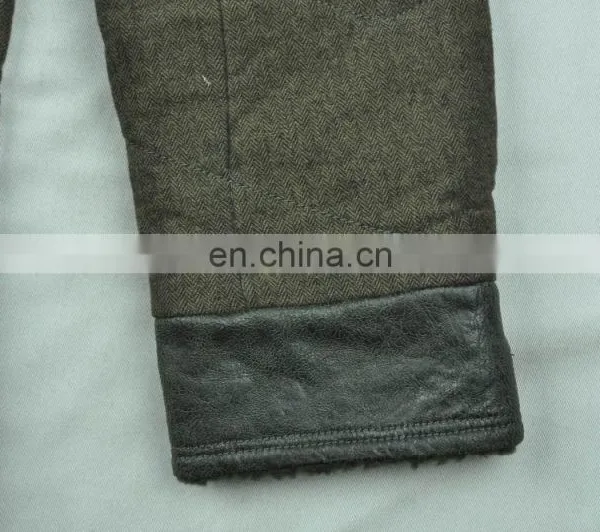 2015 Lastest Fashion Mens Handsome Long Green Leather Jacket photo-6
