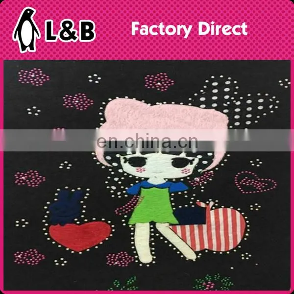 Cute Rhinestone Chenille Hot Fix Motif Embroidered Patches photo-4