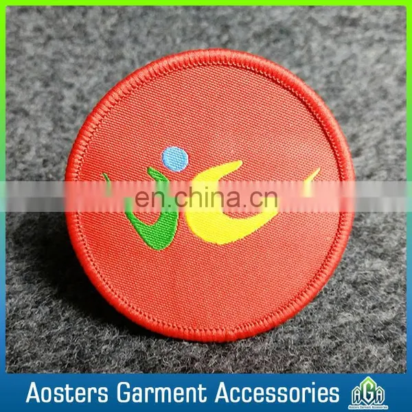 beatiful flag woven patch for personal thick woven badge for cloth customized woven patch