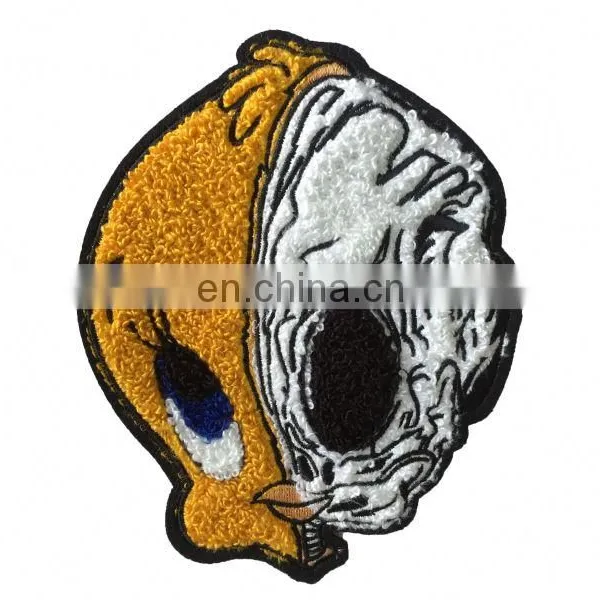 Custom Own Design Silione Logo Iron on Chenille Fabric Patch photo-6