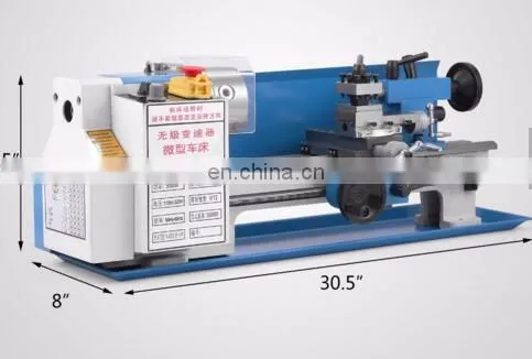 DIY0714 Mini Metal Lathe Machine Metalworking Metal Gears Bench Lathe photo-4