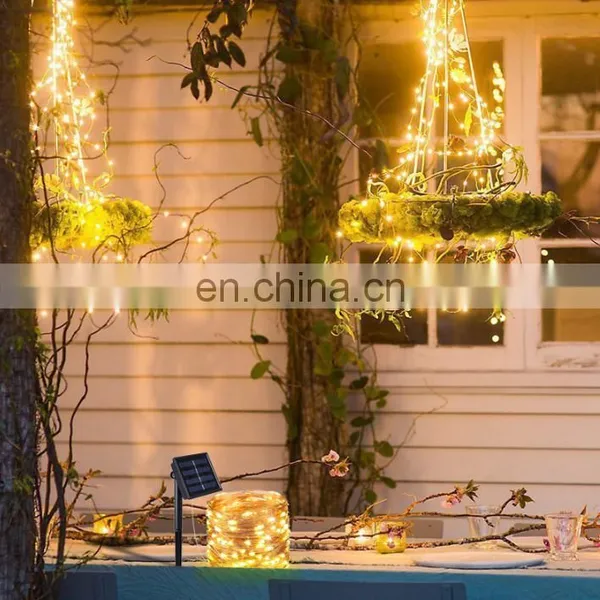 Solar Waterproof Copper Wire String Light Home Decor Indoor Outdoor Christmas Decoration Fairy Lights With Remote Controller photo-4