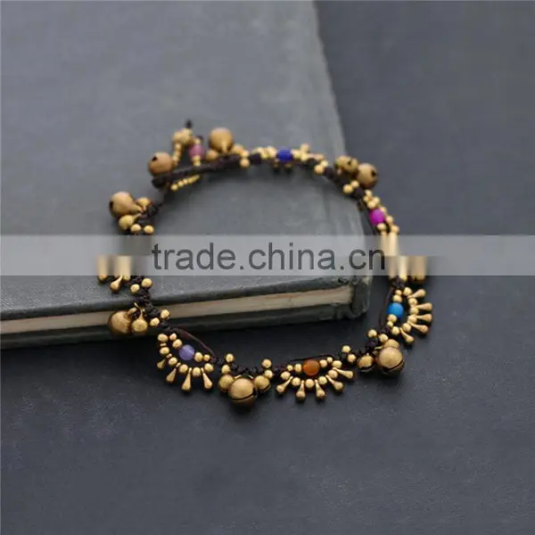 2016 Fashion Girls Tassel Bead Bracelet With Bell Custom Rope XE09-0221 photo-2