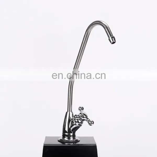 Modern Deck Mount Single Hole Kitchen Sink Faucet With Water Filter Gooseneck Water Purifier Tap photo-4