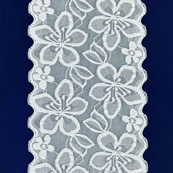 Factory Sale Lace Realm Floral Stretchy Lace Elastic Trim Fabric for Garment & DIY Craft Supply photo-5