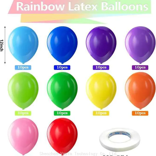 Factory Direct Pastel Rainbow Balloon Sets - 60-120 Pcs, Macaron Colors, Preferred by Wedding Planners photo-5