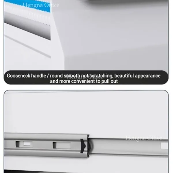 Steel Suspension Filing Cabinet A4/Foolscap for Corporate HR Departments | 4-Drawer Lockable Archival Cupboard | Grey & White photo-4