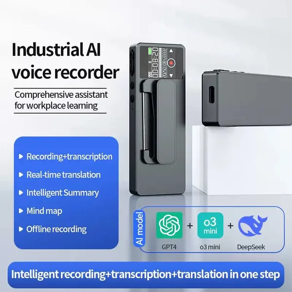 Portable Recording Voice Activated Design Multi Scenario Translation AI Content Organization Summary Recorder photo-2