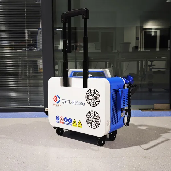 200w 300w 500w Wood Metal Painting Rust Oil Graffiti Removal Portable Fiber Pulse Laser Cleaning Machine photo-5