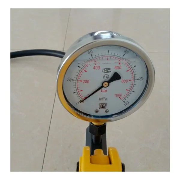Manual Hydraulic Hand Pump With Pressure Gauge & High Pressure Hose Portable Hand Operated Hydraulic Test Pump photo-2