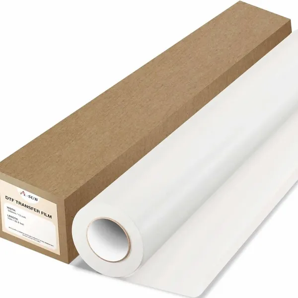 DTF Transfer Film Roll DTF Film for Sublimation or DTF Inkjet Printer Direct to Film PET Transfer Paper for T Shirts and All Fabrics