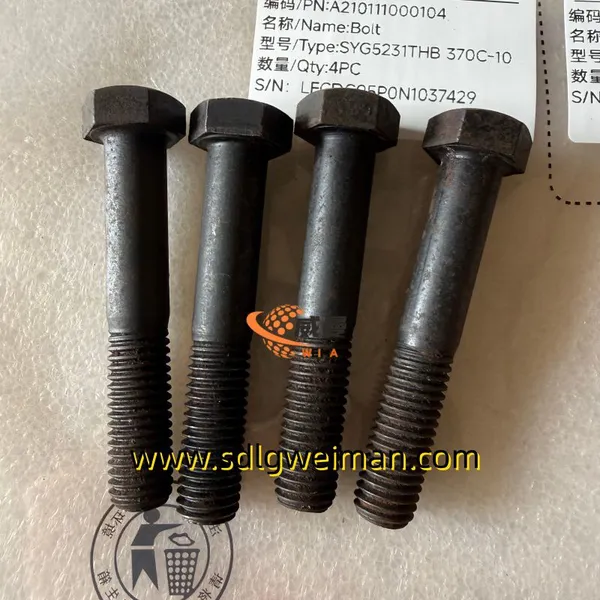 Sany Bolt A210111000104 d'origine pour pièces de rechange de pompe à béton Sany