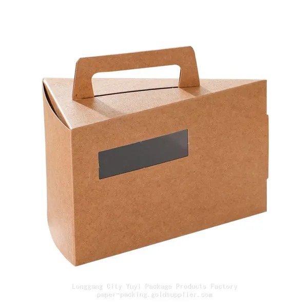 Brown Kraft Paper Window Cake Box for Bakery