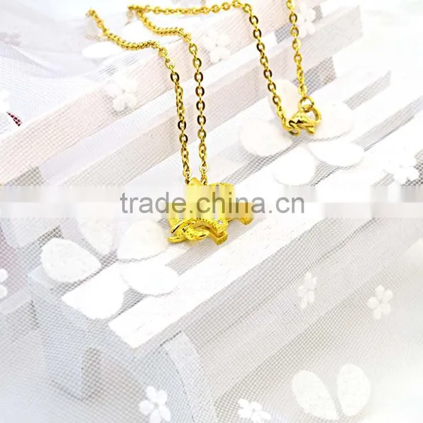 Wholesale Indonesian Market Elephant Stainless Steel Gold Jewellery Pendant Necklaces Supplier's Choice photo-2