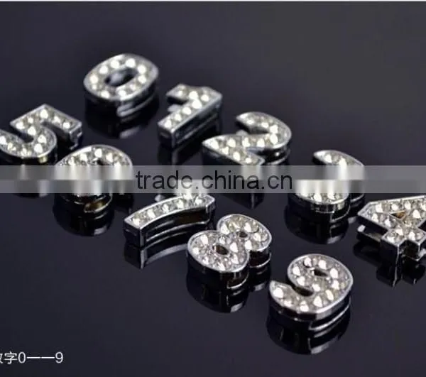 Produce Colorful Rhinestone Slide Letters With 10 mm Hole Size photo-3