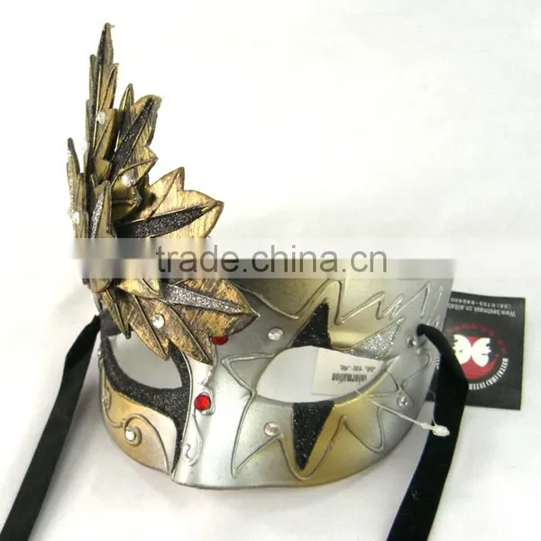Gorgeous~ Anne Black Venetian Metal Masquerade Mask With Crystals Silver Venetian Masquerade Mask photo-2
