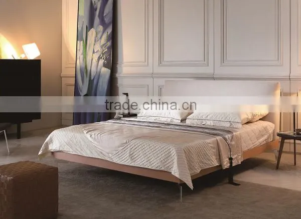 high quality 2015 concise leather bed design furniture luxury bed room furniture MB1202