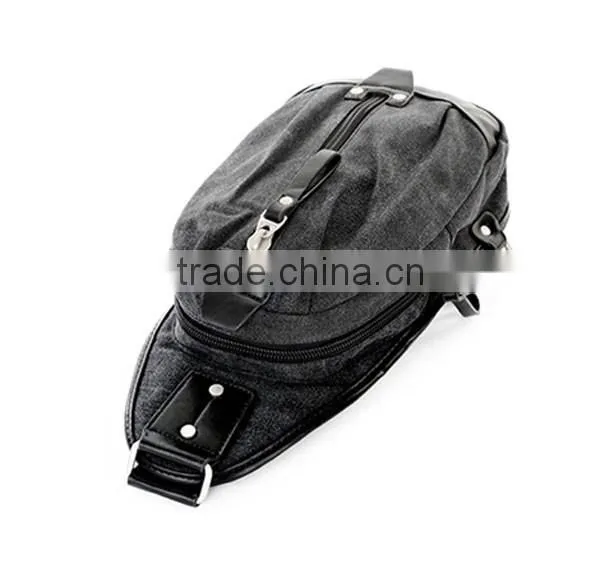 Leisure Style Canvas Leather Material Men Chest Bag photo-5