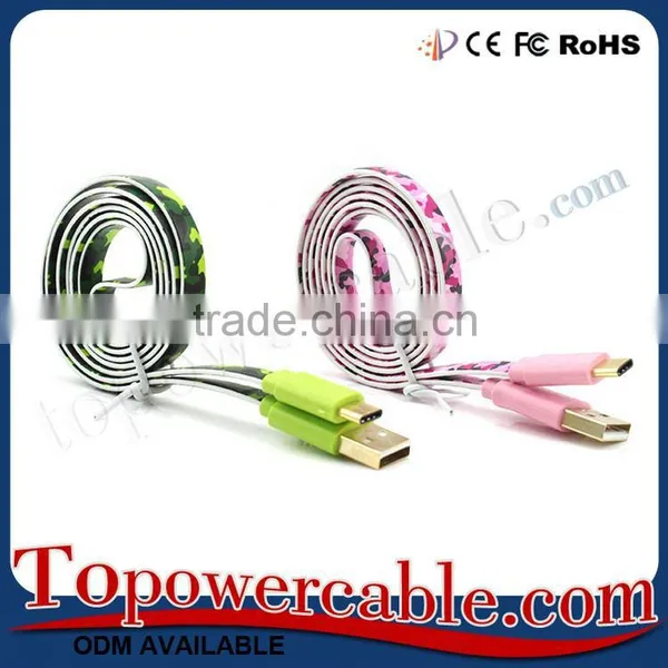 2016 New Coming Noodle Flat USB Type-A to Type C 3.1 Cable For Macbook 12' For Nexus 5X 6P photo-5