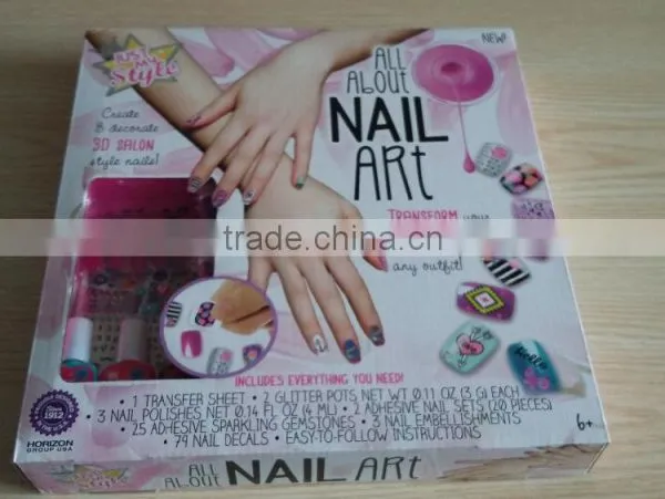 Nail Art Set With Nail Polish,gems,glitter,nail Set