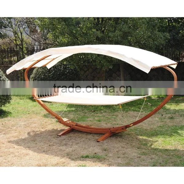 KD Design Garden Outdoor Wooden Swing Hammock photo-5